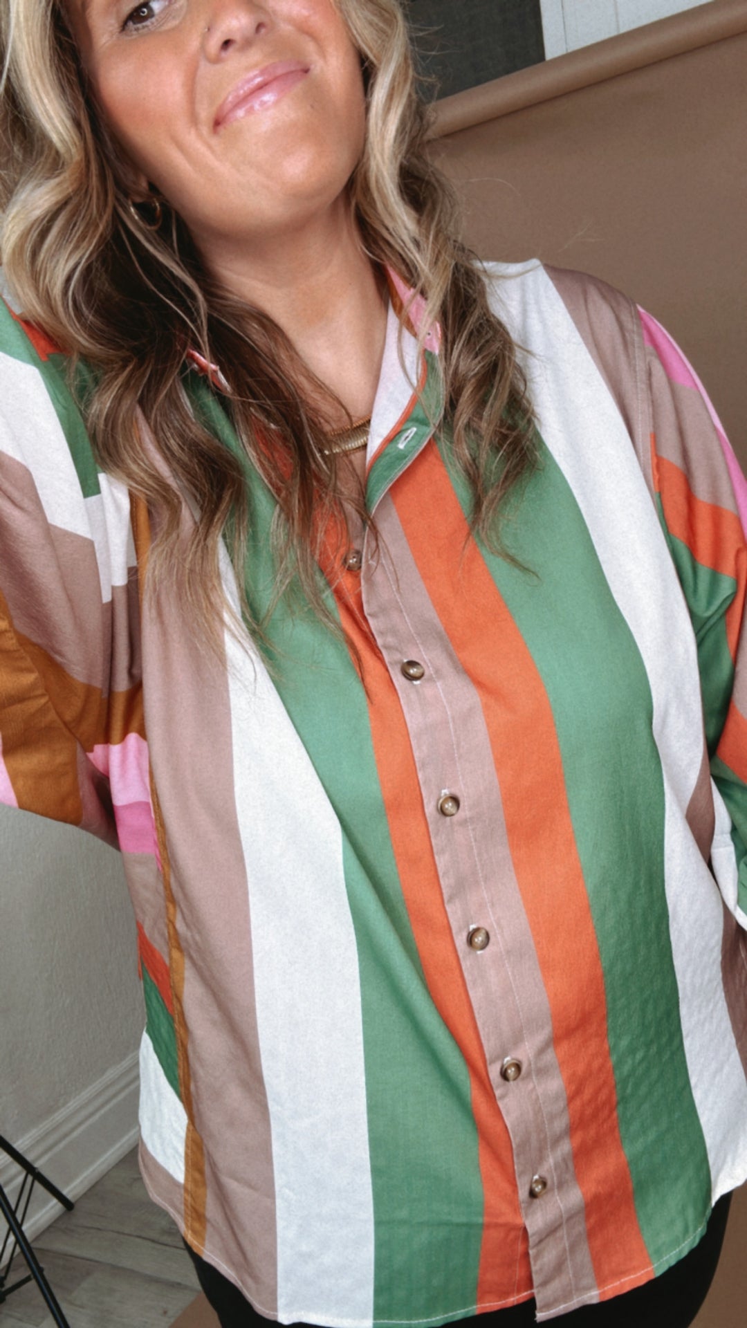 All Retro Multi Color Striped Top