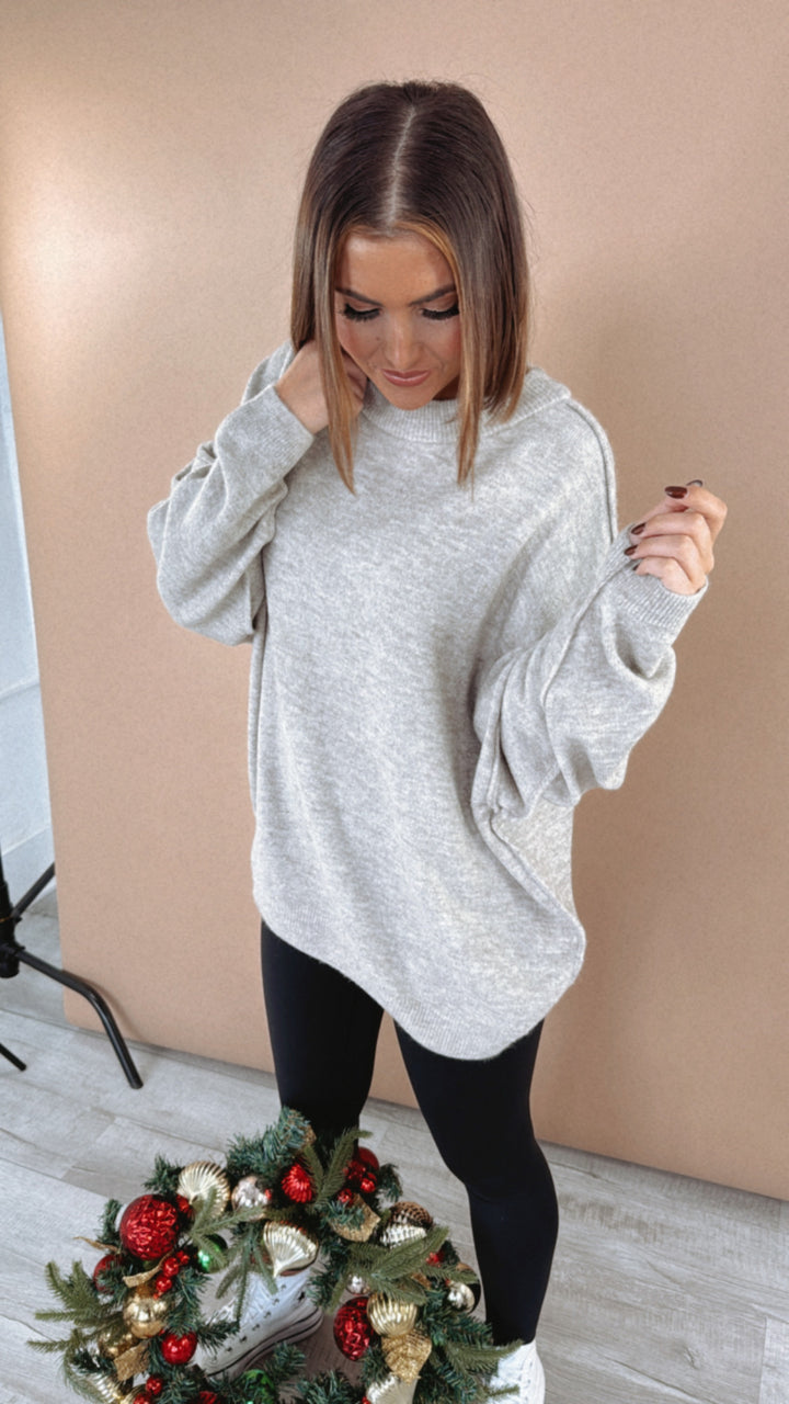 All Cozy Oversized Sweater, Mocha