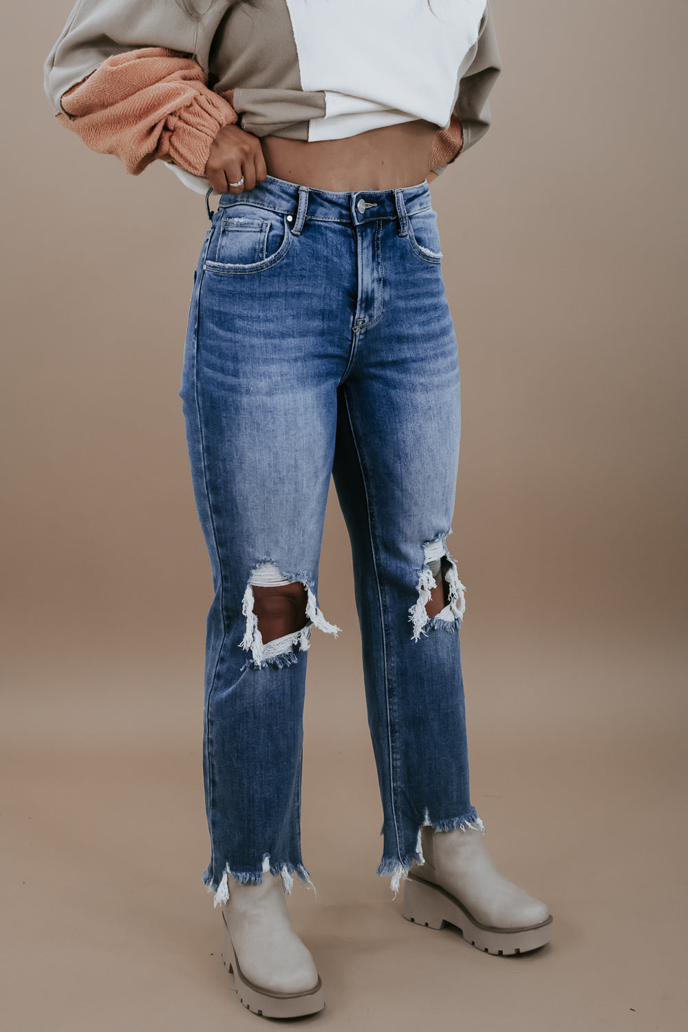 Risen Jeans High Rise Shorts in Black - The Mauve Shoppe