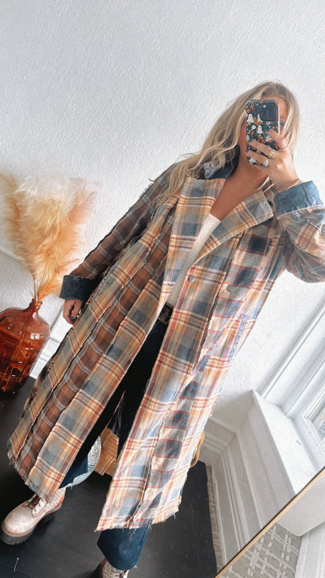 Oli & Hali: Stop & Stare Washed Plaid Jacket