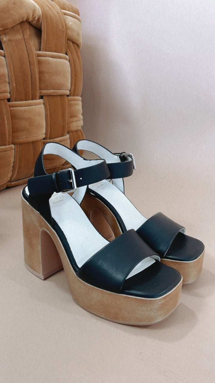 The Sadie Chunky Platform Heel, Black