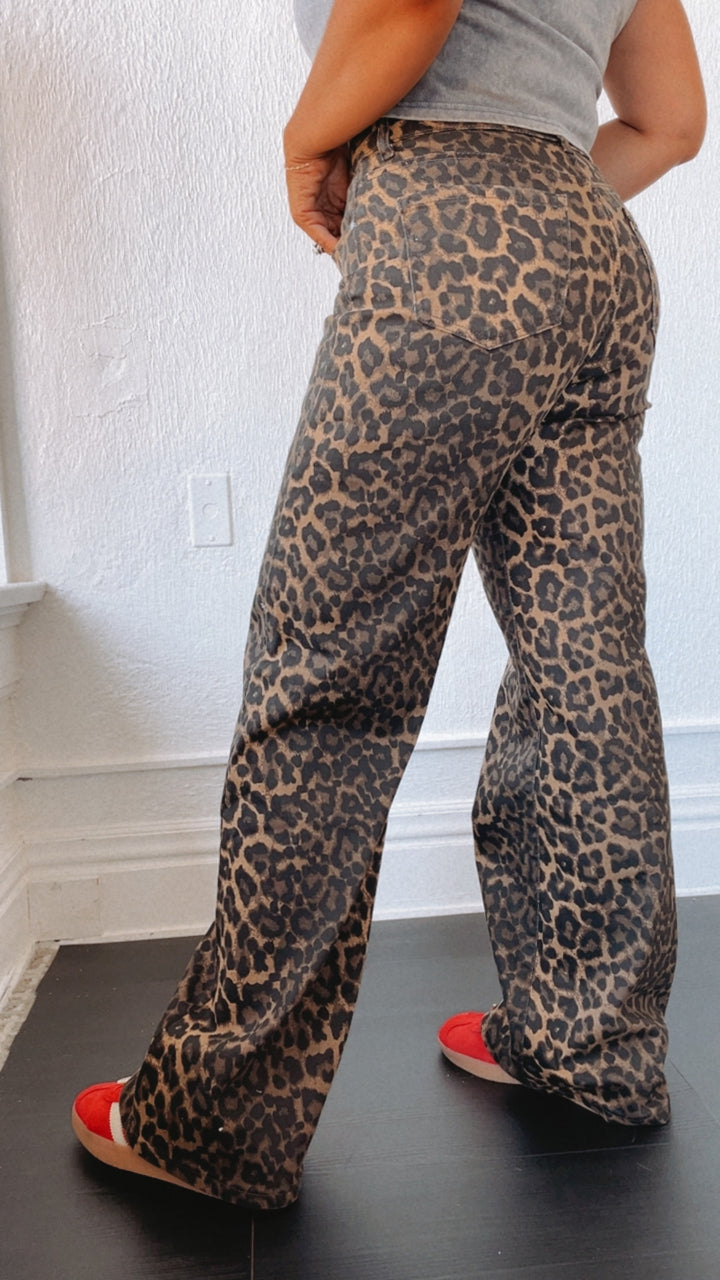 Making Statements Ombré Leopard Print Pants