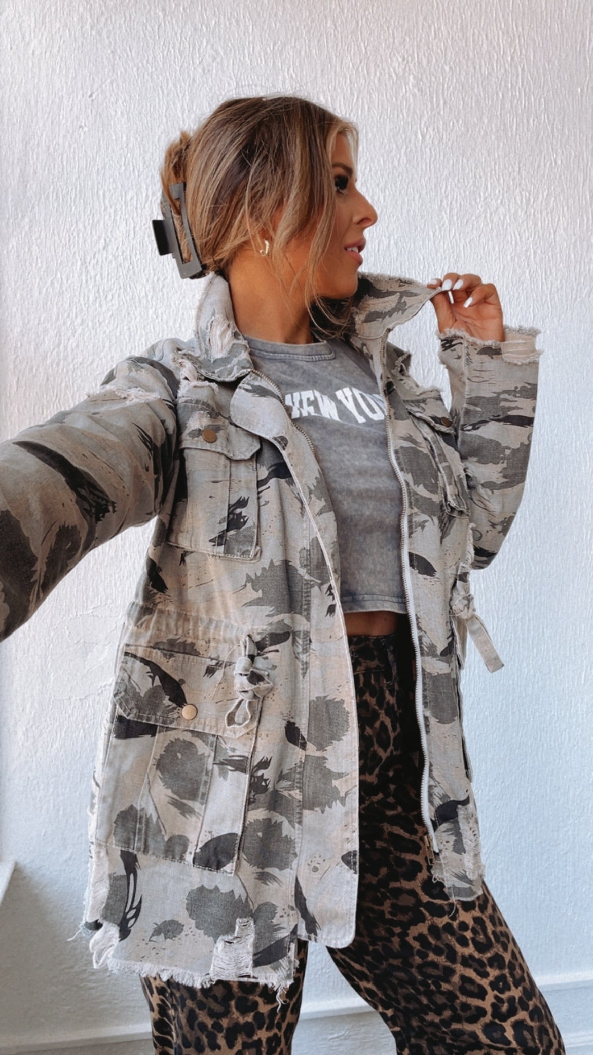POL Distressed Army Jacket
