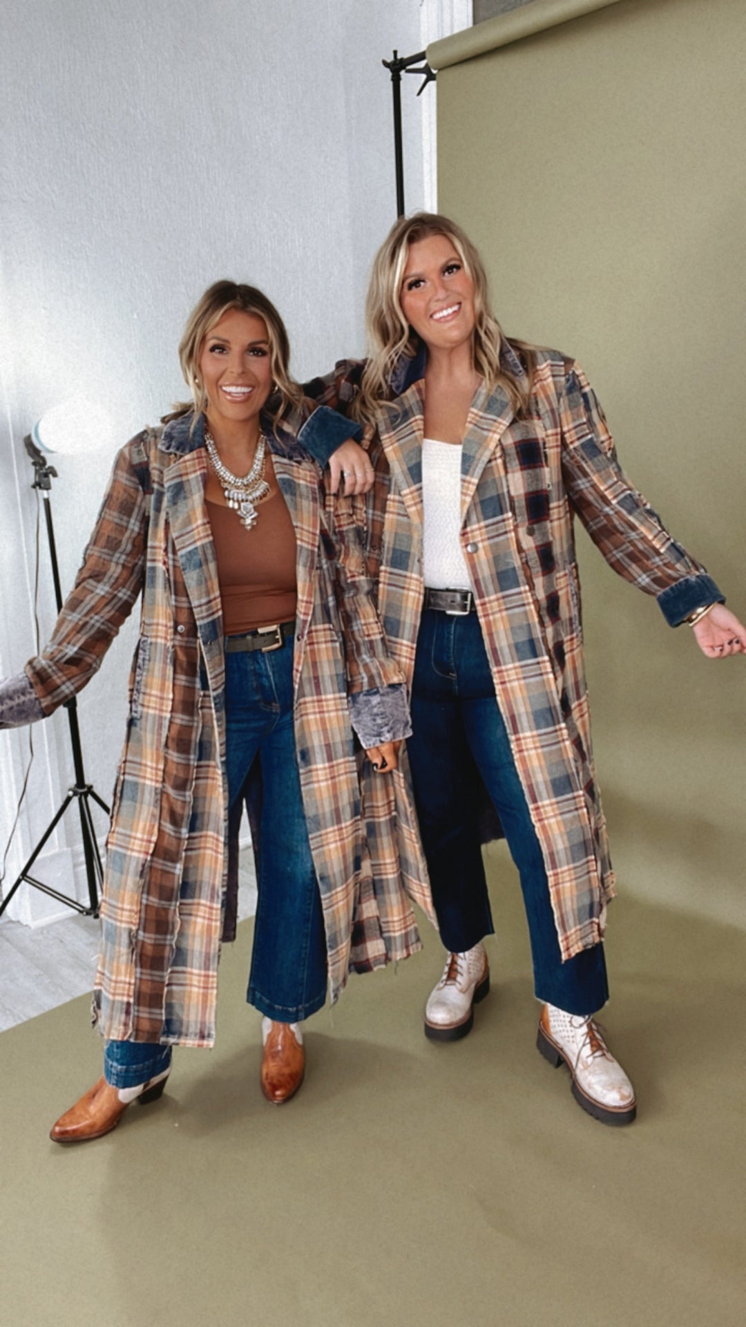 Oli & Hali: Stop & Stare Washed Plaid Jacket