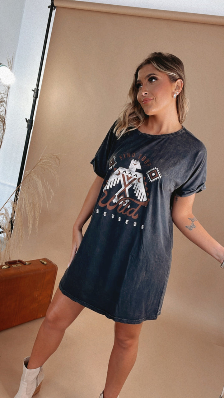 Find Your Wild Graphic Tee Dress