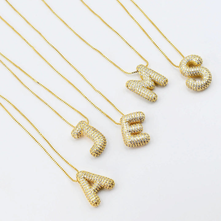 Treasure Jewels: Gold Crystal Balloon Initials