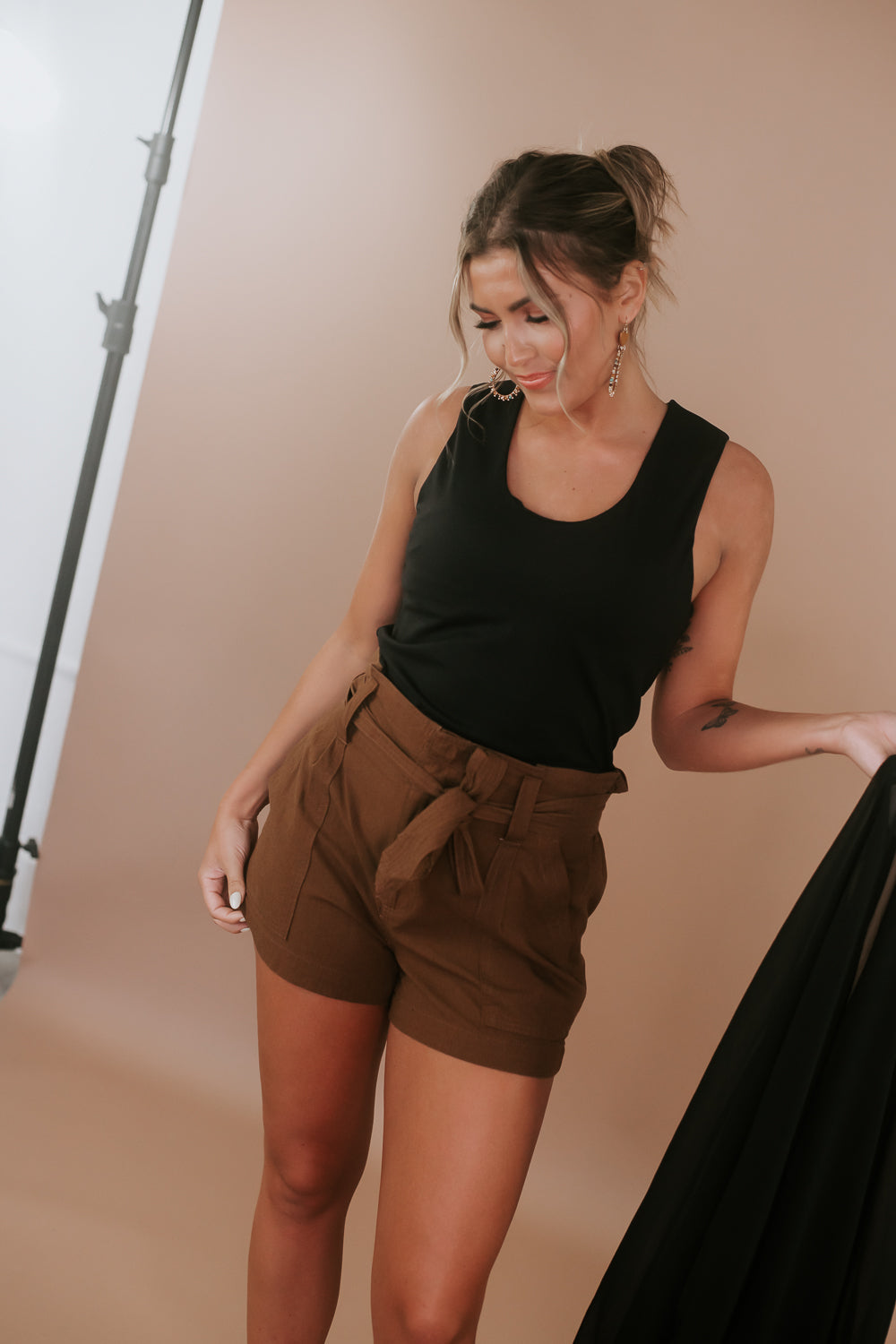 Day To Day High Waist Short, Brown