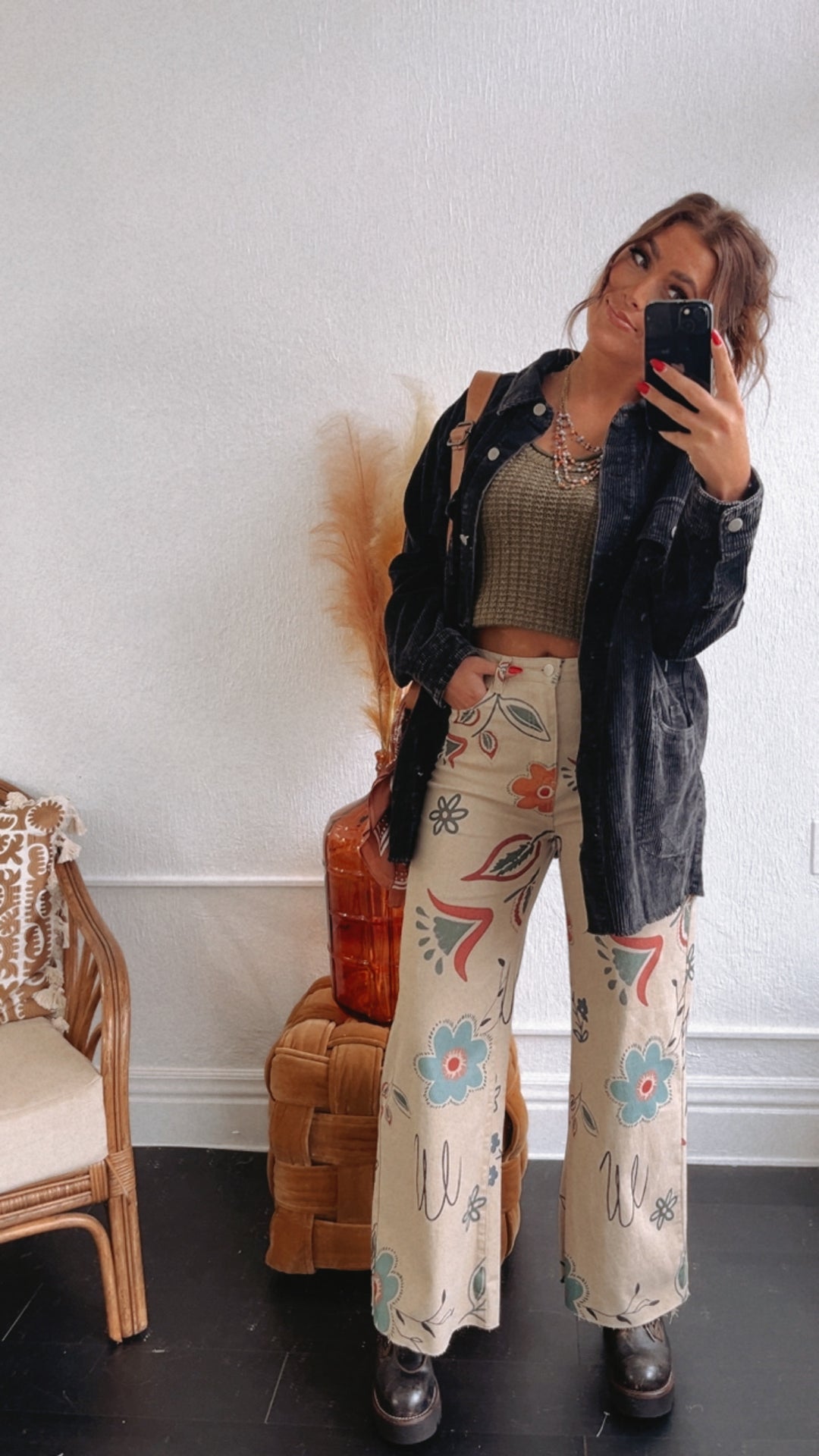 Happier Days Floral Printed Wide Leg Pants