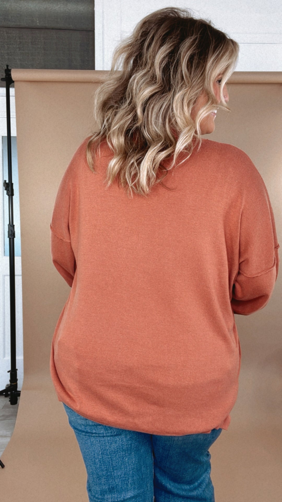 All About You Oversized Knit Sweater , Rust