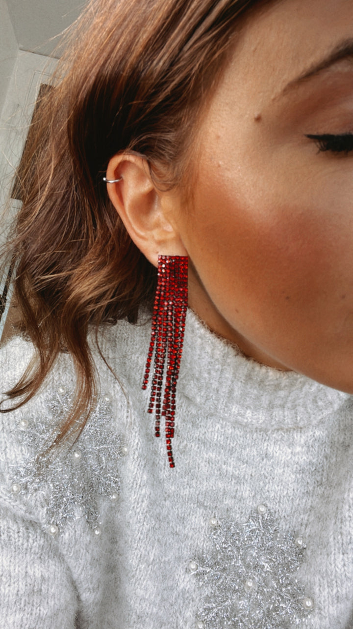 Season For Shine Earring, Red