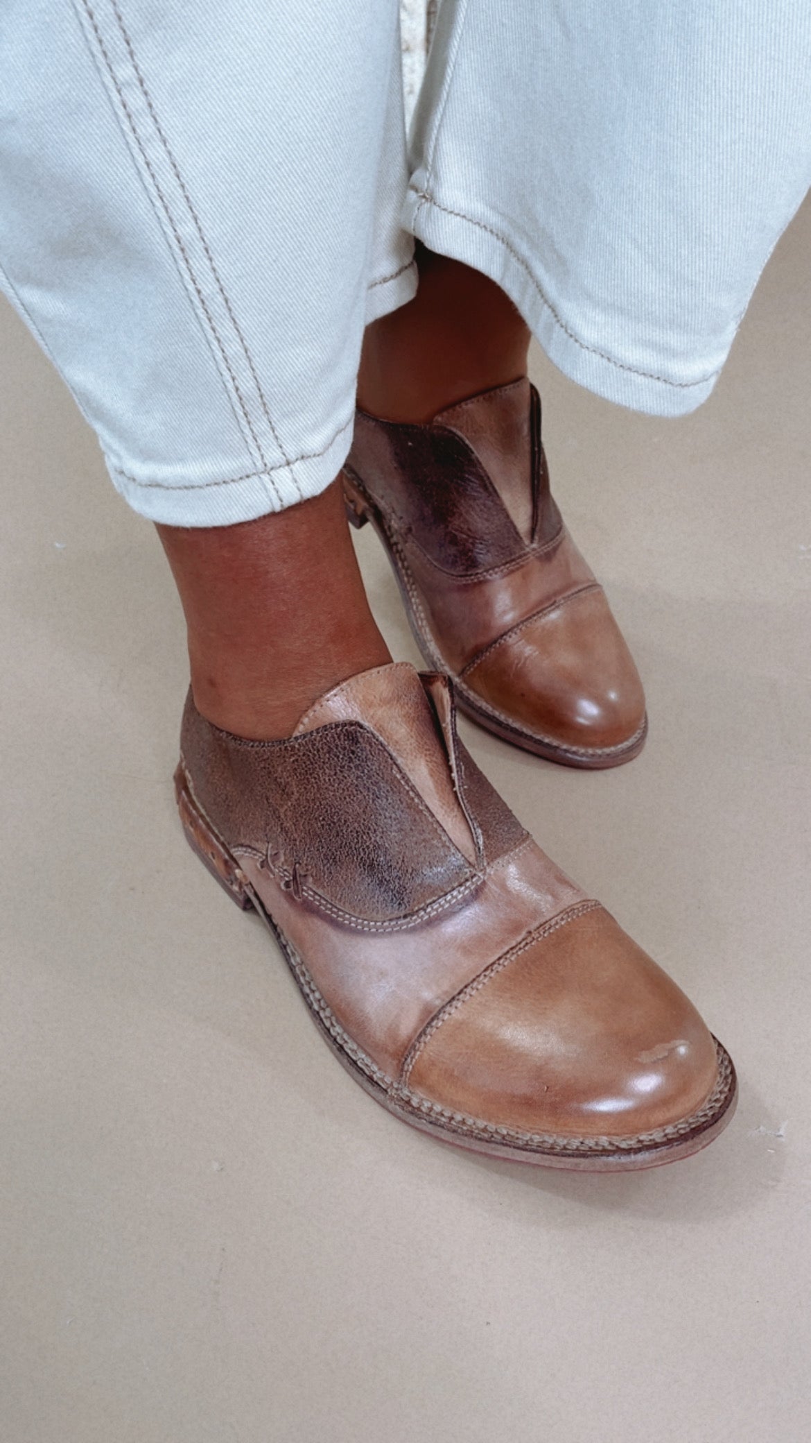 Tan Roses Real hotsell Leather Loafer