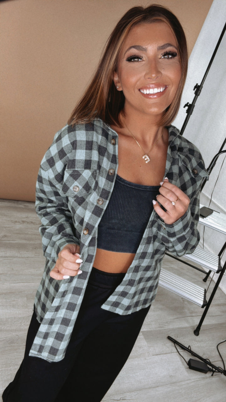 Called It Checkered Flannel, Slate