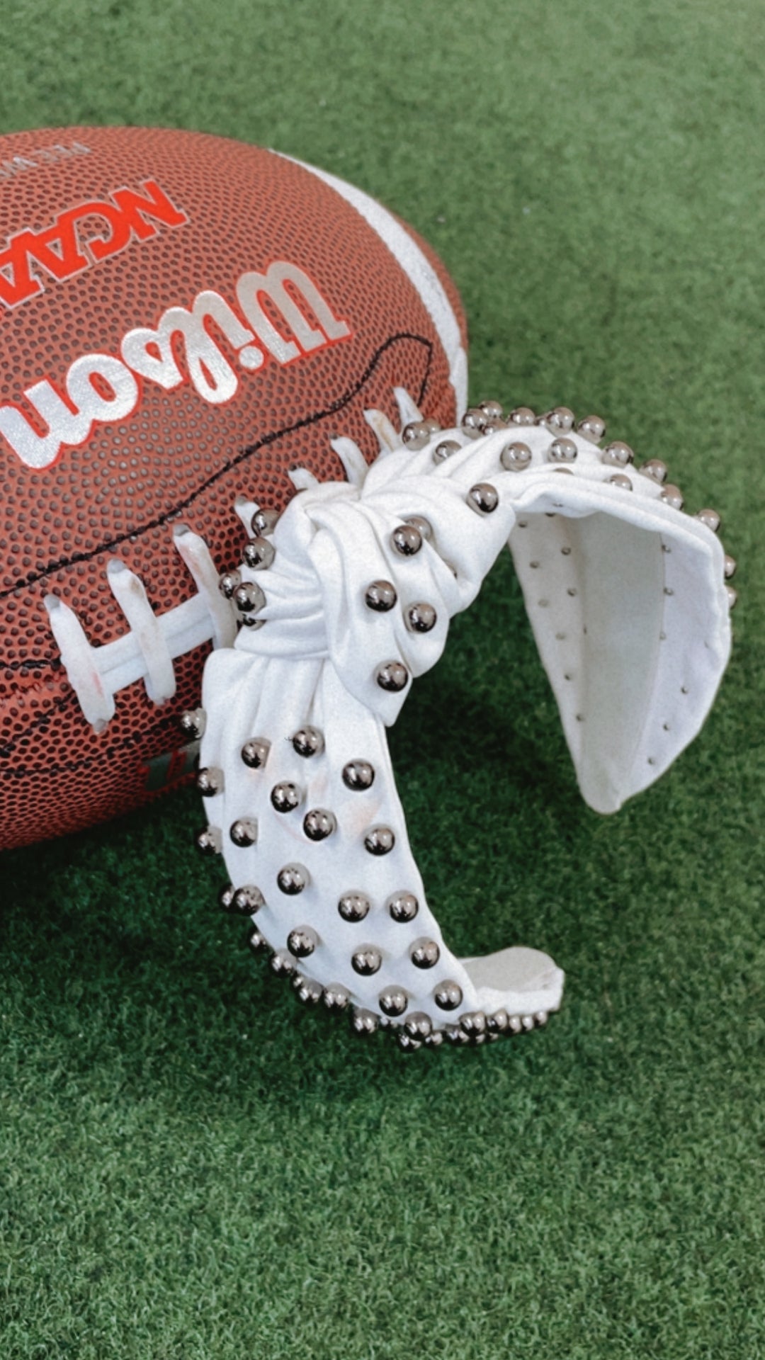 Studded Headband, White