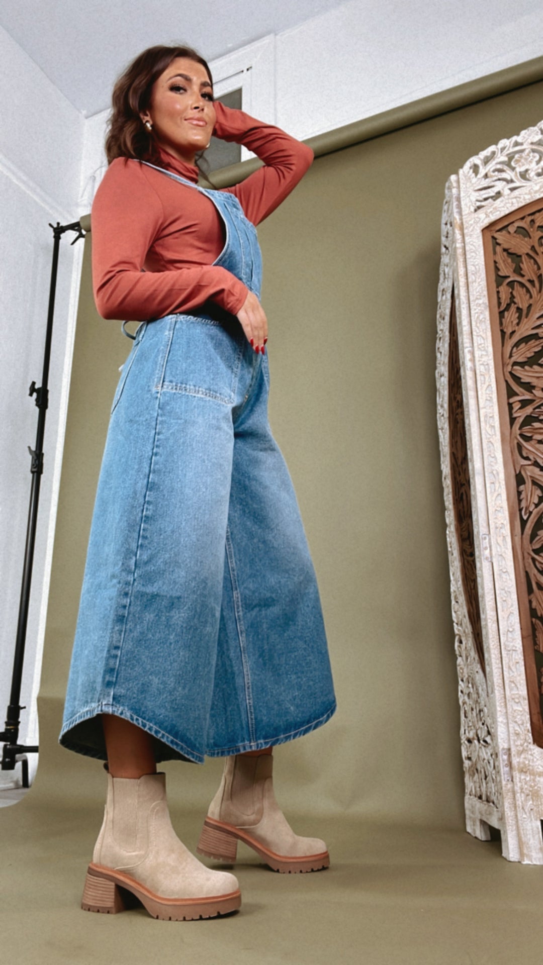 Oli & Hali: Denim Midlength Overall