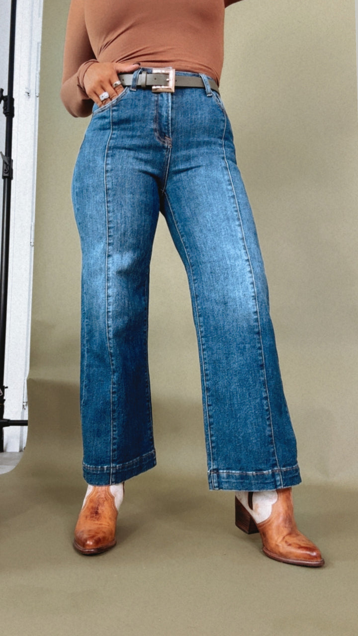 River High Rise Wide Leg Jeans, RISEN