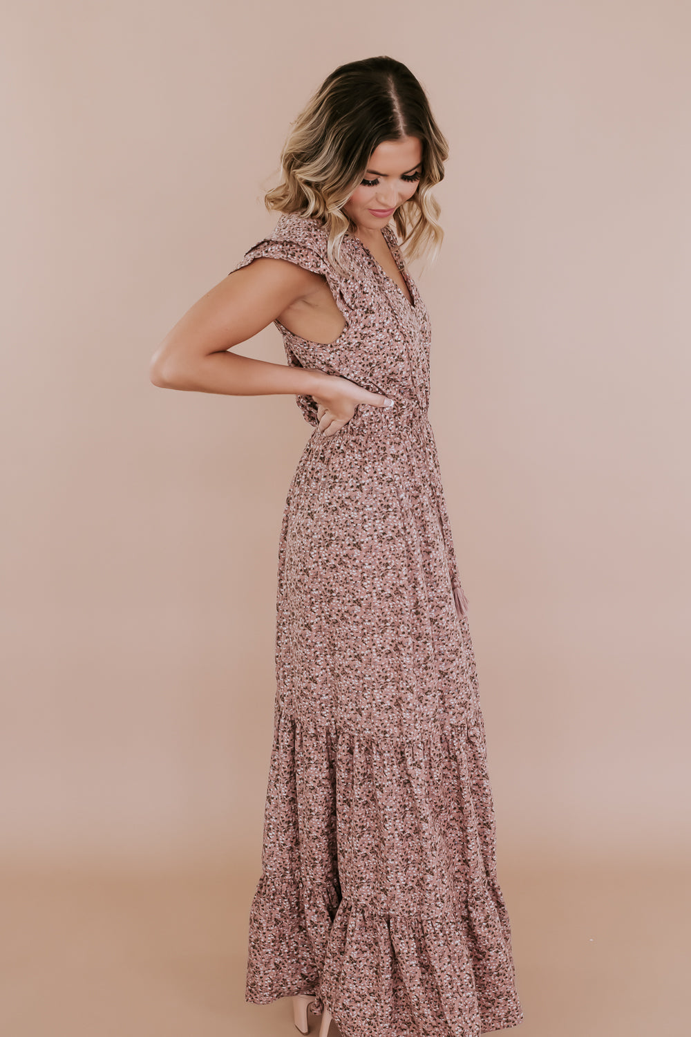 Mauve Pink Maxi Dress