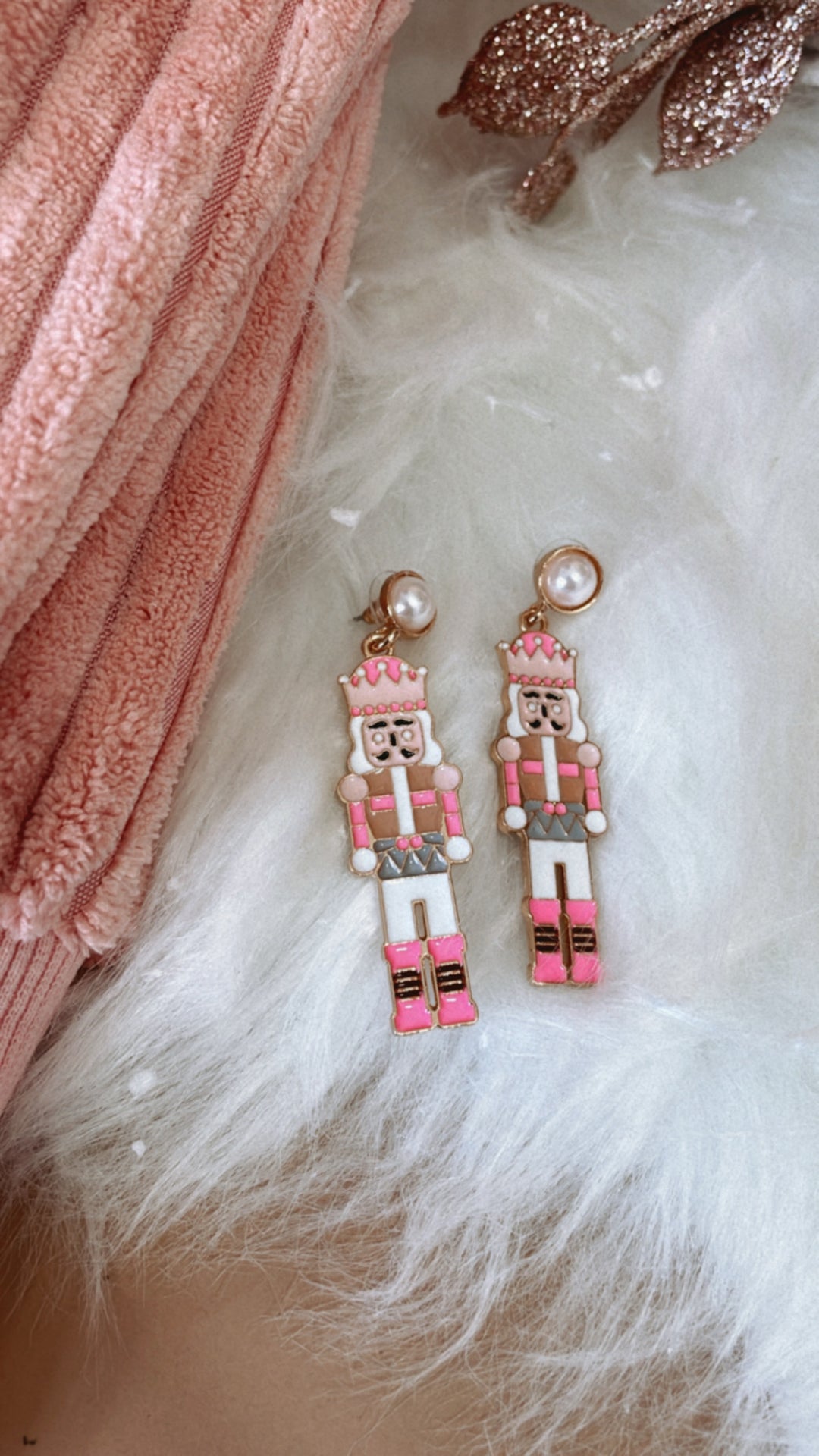 Pink Nutcracker Earrings