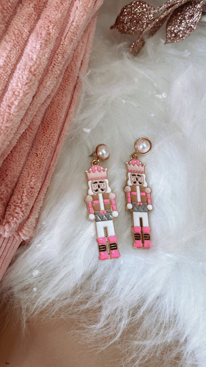 Pink Nutcracker Earrings