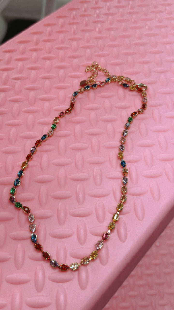 Treasure Jewels: Multi Infinity Rainbow Necklace