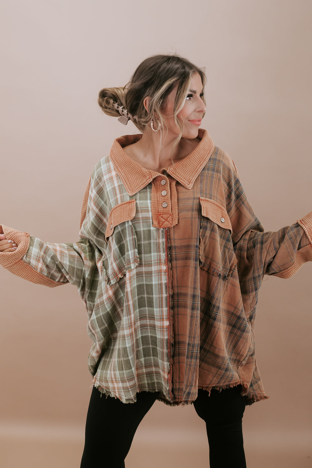 Made You Look Plaid Short, Brown – Everyday Chic Boutique