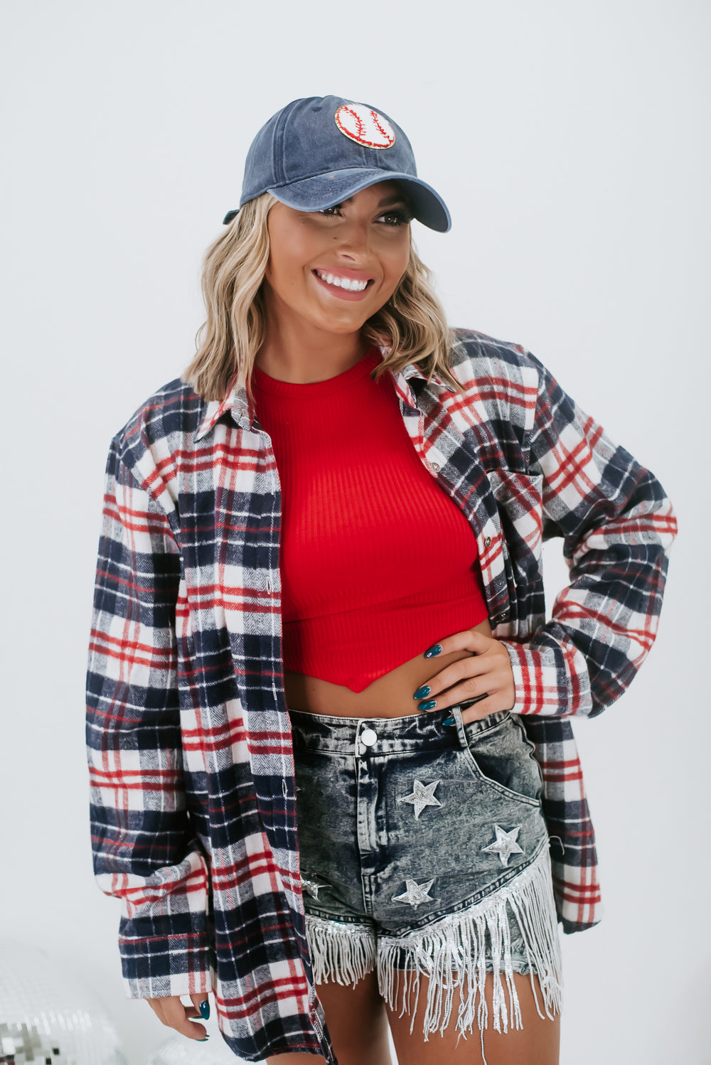 Everyday Chic Boutique Forever in Flannel, Orange Small