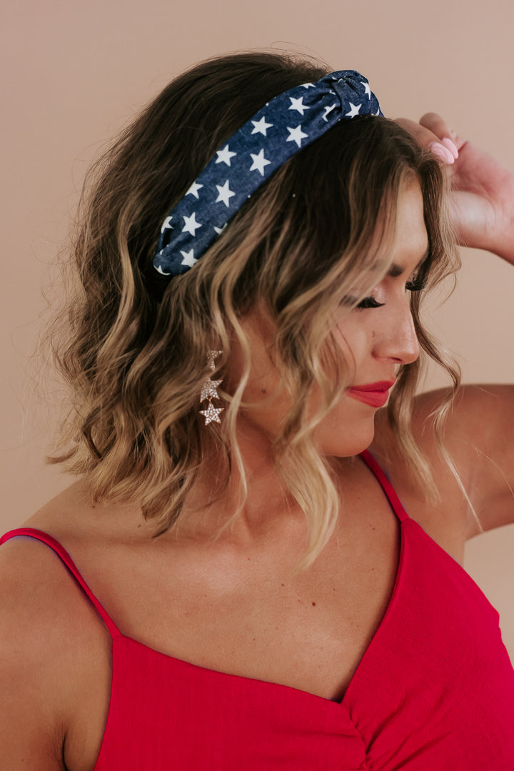 Fourth of July Star Printed Headband