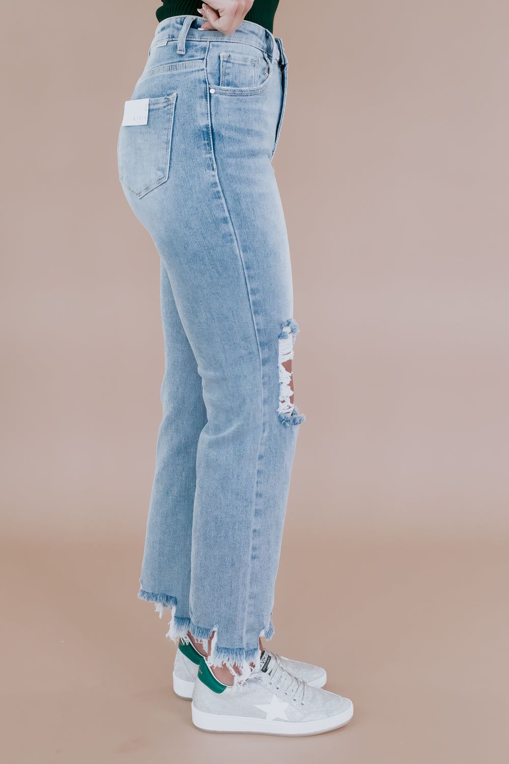 Straight leg clearance light wash jeans