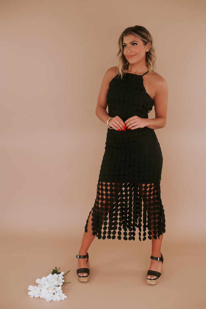 Bring Out The Best Circle Lace Dress, Black