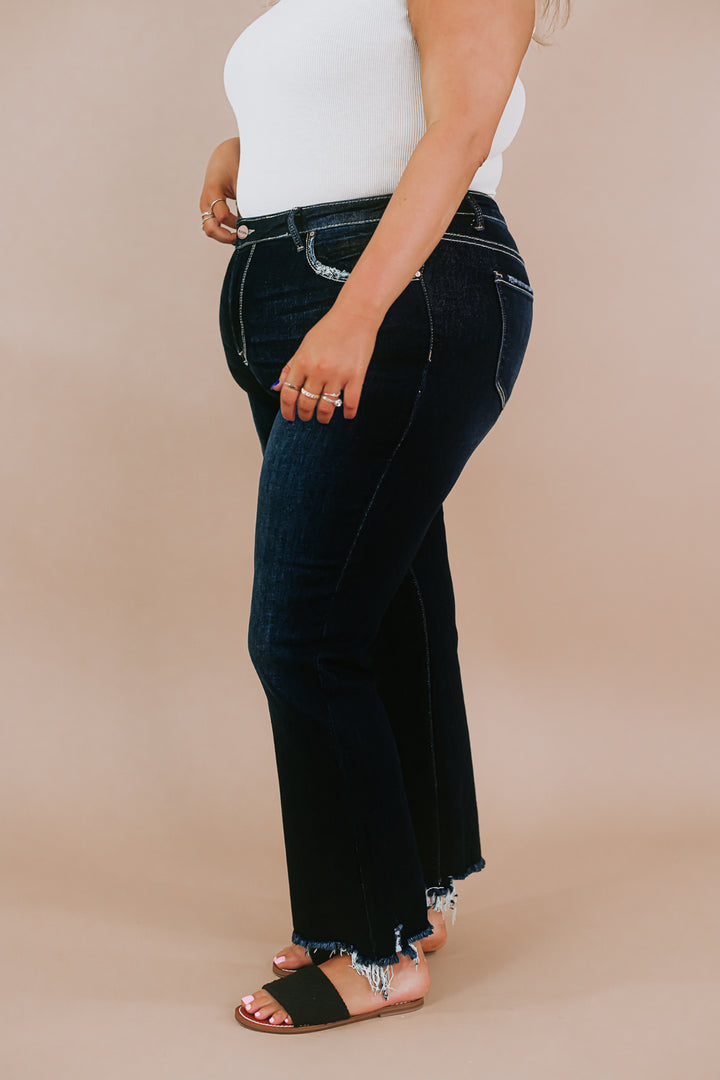 Tatum High Rise Straight Denim, Risen