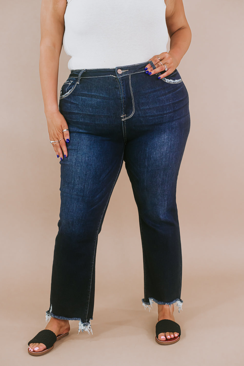 Tatum High Rise Straight Denim, Risen