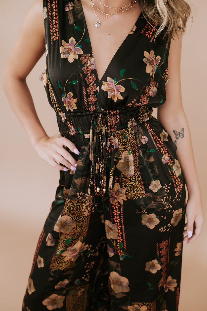 Floral Print Get Into It Jumpsuit