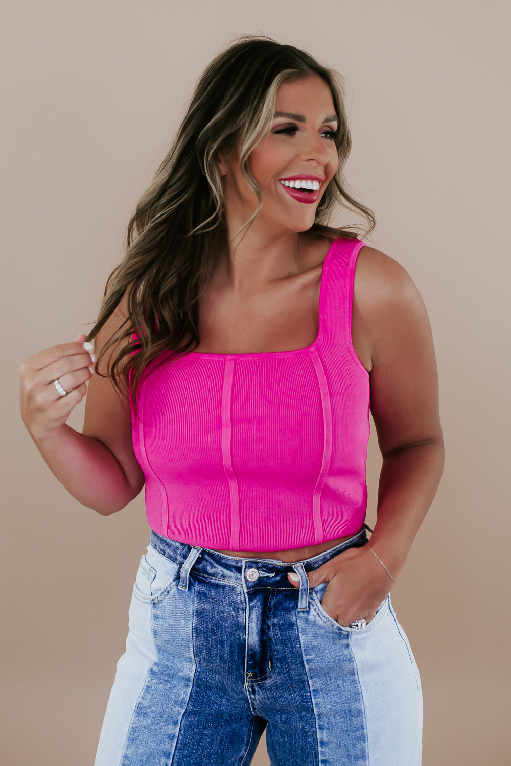 Sassy Sis Pleated Tank, Pink – Everyday Chic Boutique