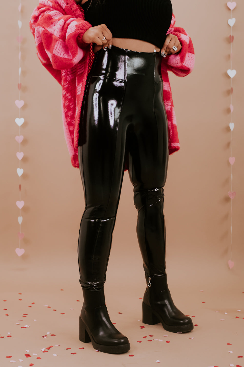 Faux Patent Leather Legging  Patent leather leggings, Leather leggings,  Legging