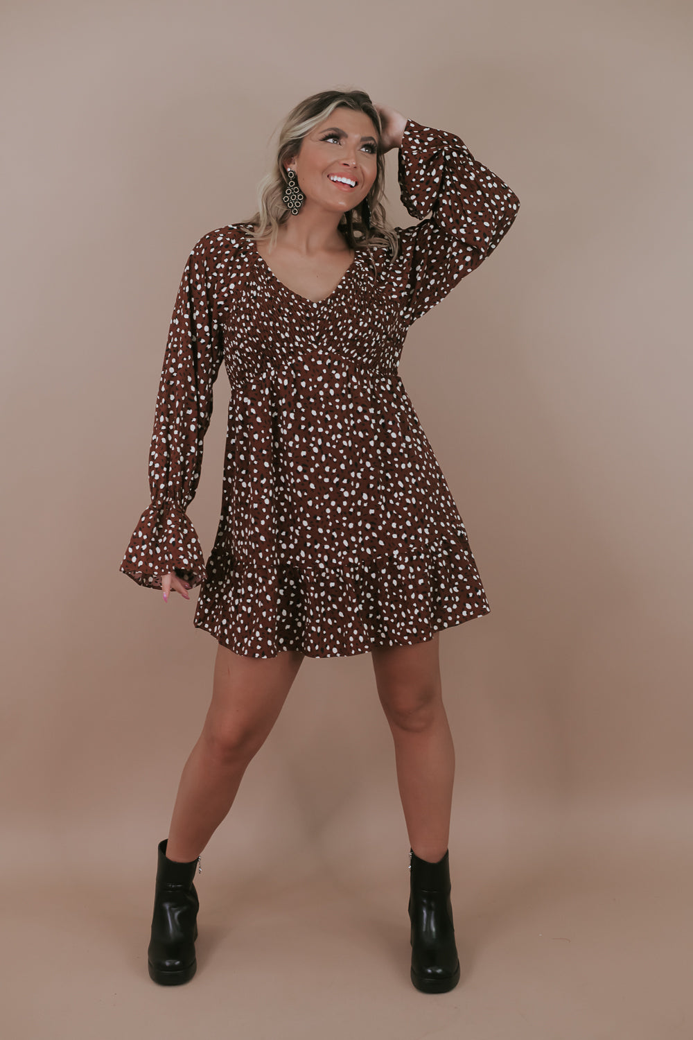 Marisa Mini Dress  Chocolate Aztec – Life & Soul Boutique