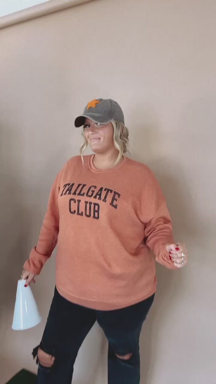 Tailgate Club Crewneck , Orange