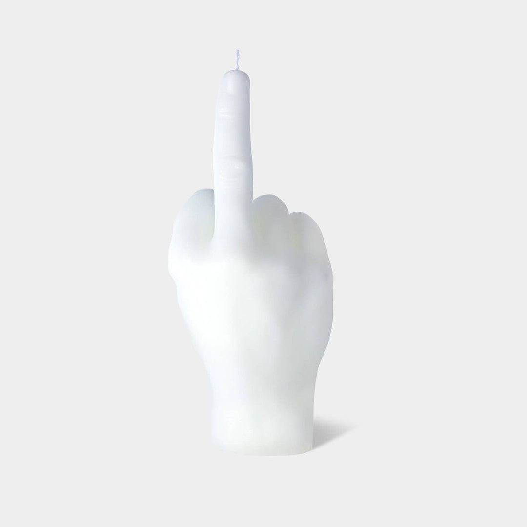 Hand Gesture Candle, Middle Finger White