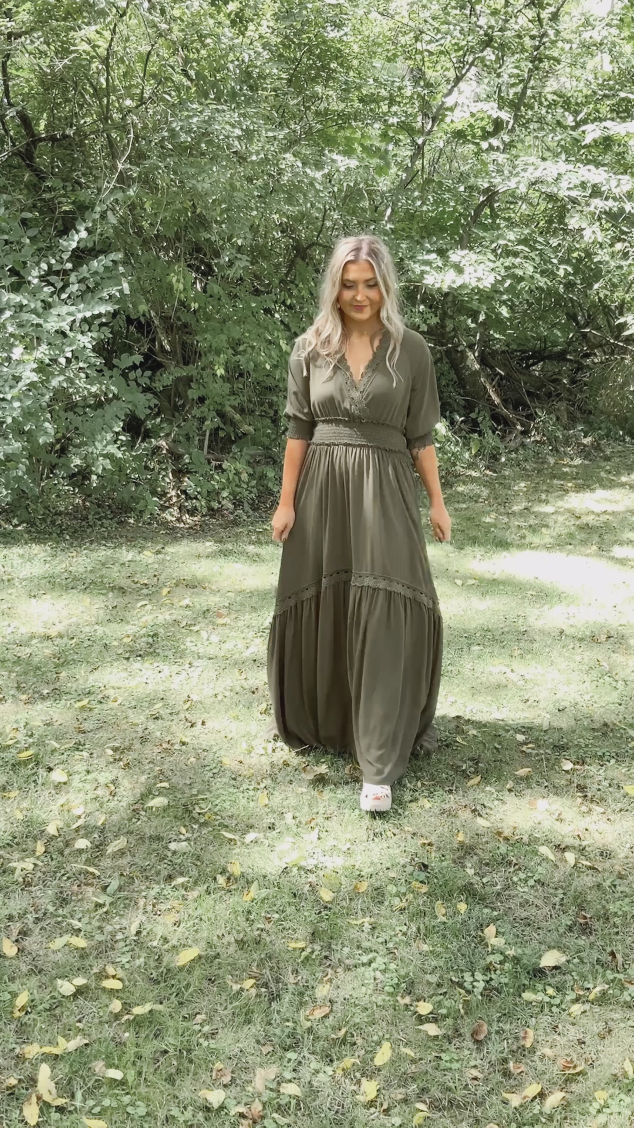 Olive green plus size maxi clearance dress