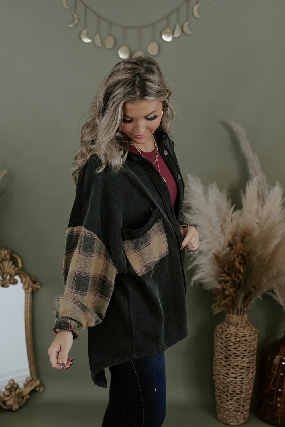 Everyday Chic Boutique Forever in Flannel, Orange Small