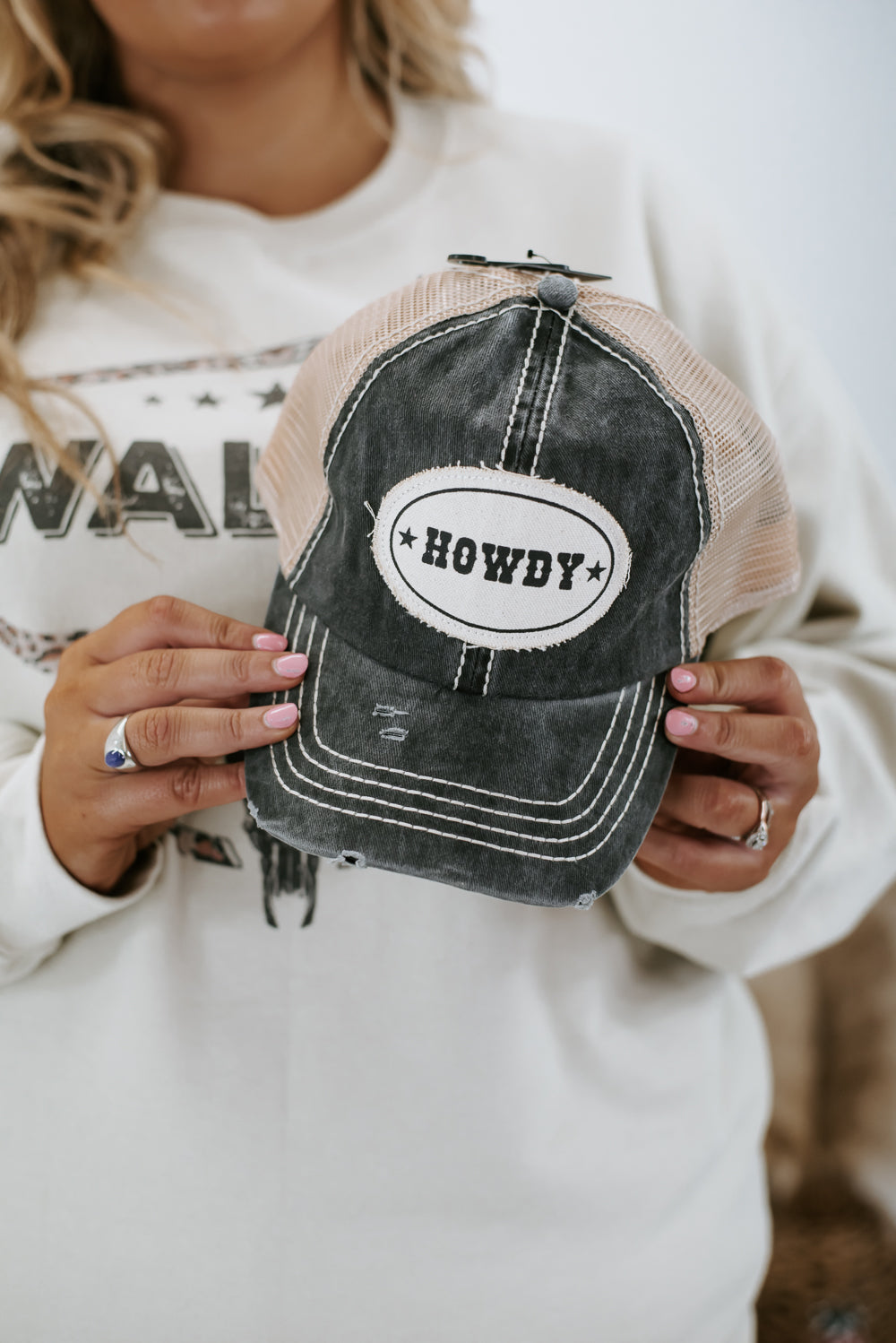 Howdy Ball Cap, Black