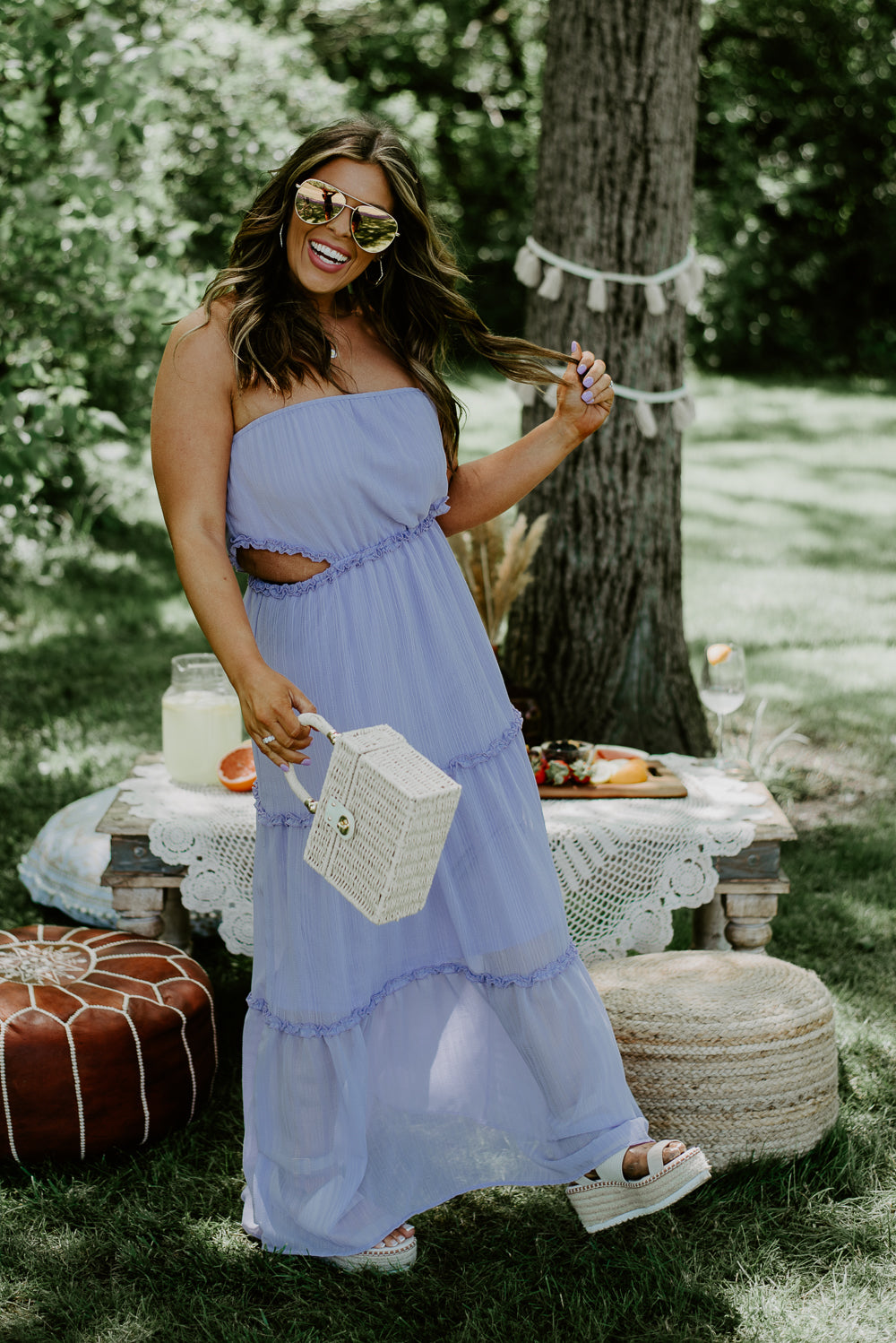 Mauve boho maxi outlet dress