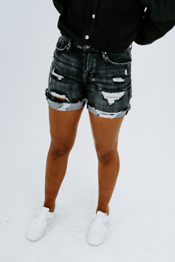 Tre Denim Short, Black