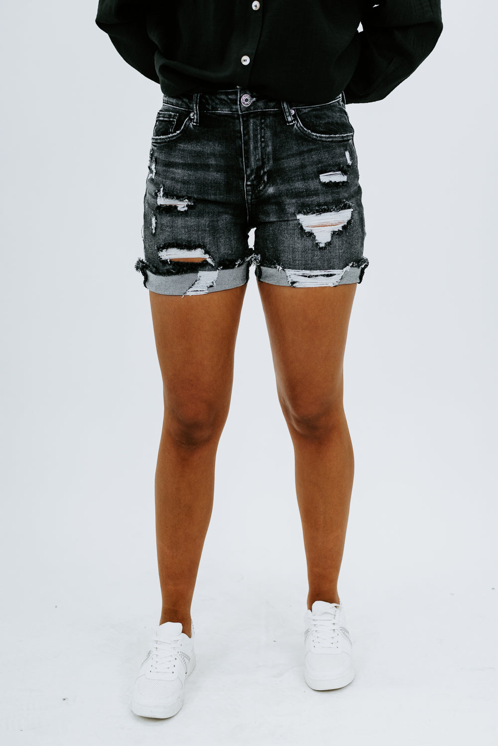 Tre Denim Short, Black