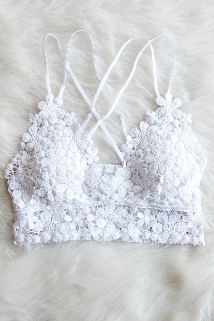 Dainty Daisy Bralette, White – Everyday Chic Boutique